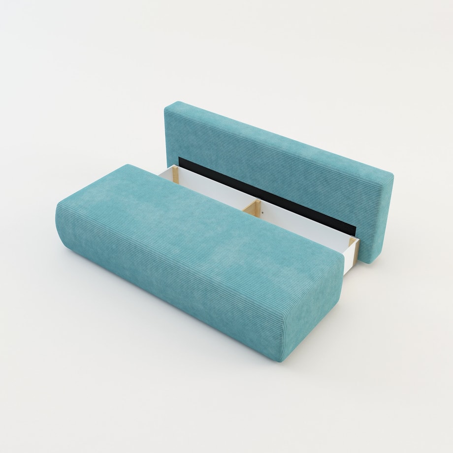 Sofa sztruksowa turkusowa LIBIA - 6