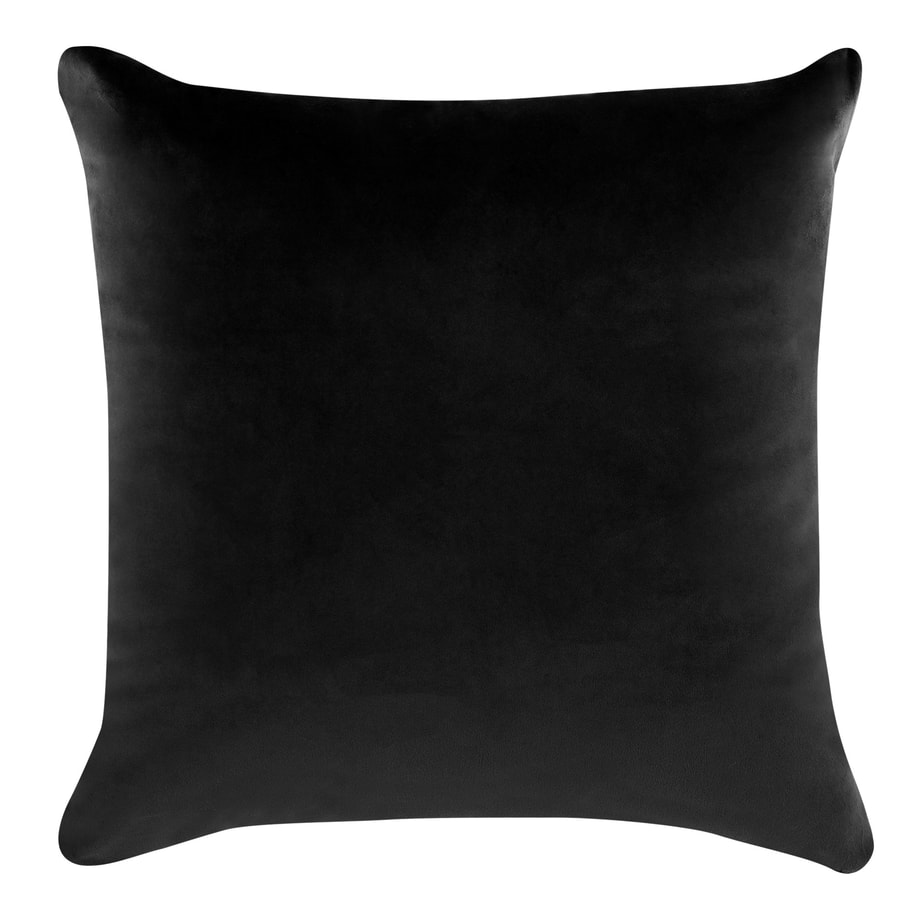 Poszewka dekoracyjna welurowa czarna VELVIO 45x45 cm - 1