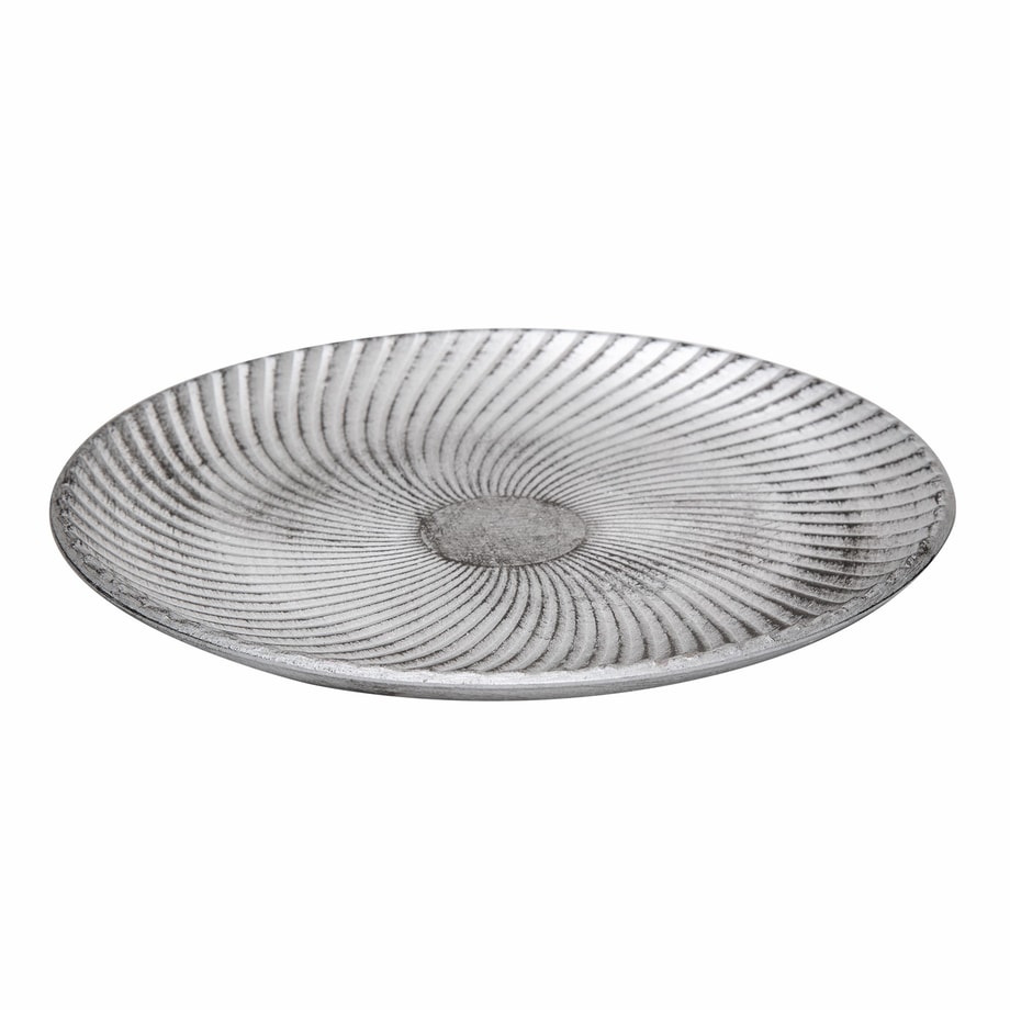 Patera dekoracyjna srebrna 29 cm - 1