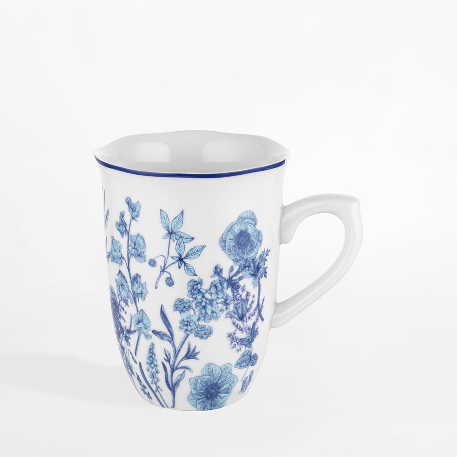 Kubek w niebieskie kwiaty COLETTE 380 ml - 1