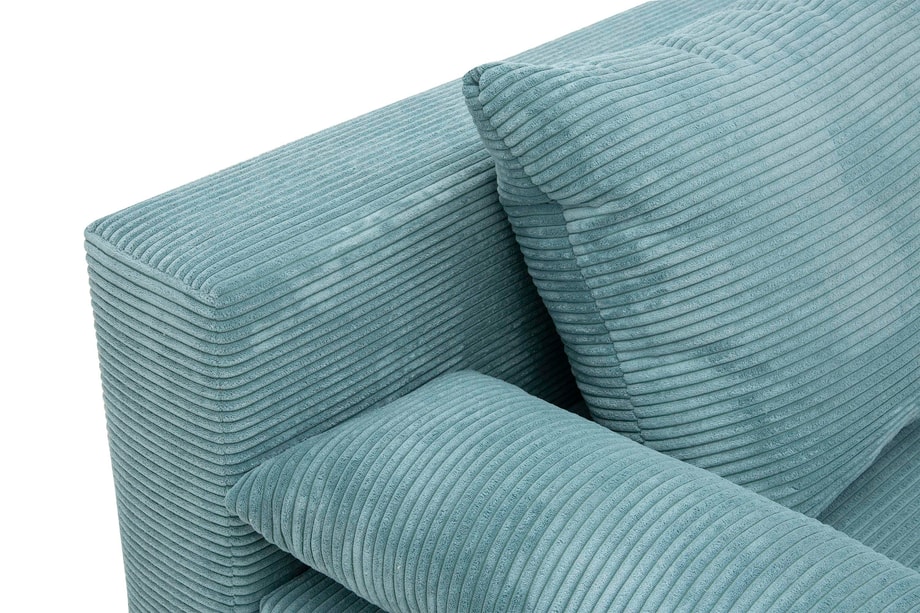 Sofa sztruksowa turkusowa LIBIA - 9