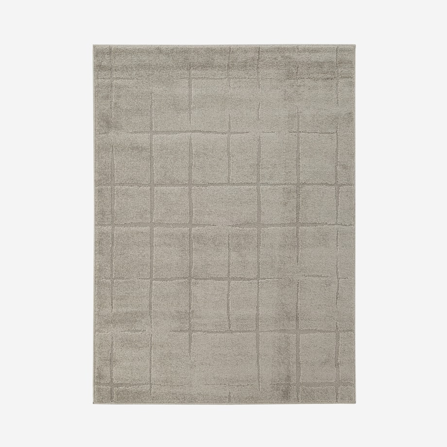Dywan w kratę SIERRA, szary, 120x170 cm - 1