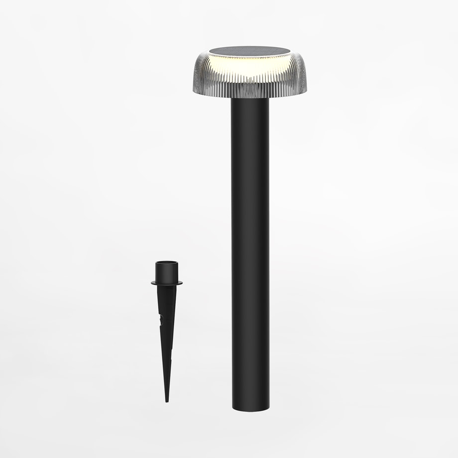 Lampa zewnętrzna ogrodowa solarna czarna BLUET - 1