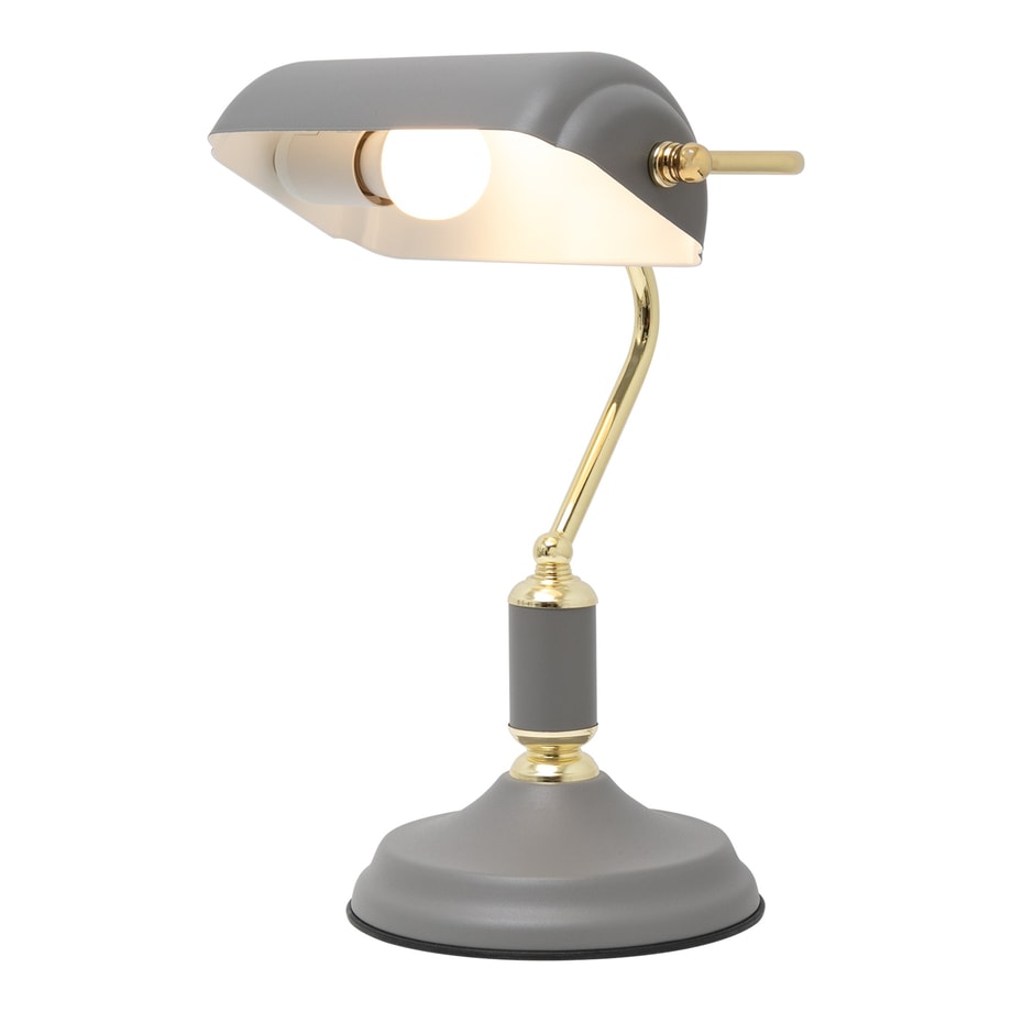 Lampa biurkowa retro szaro-złota ROMA - 1
