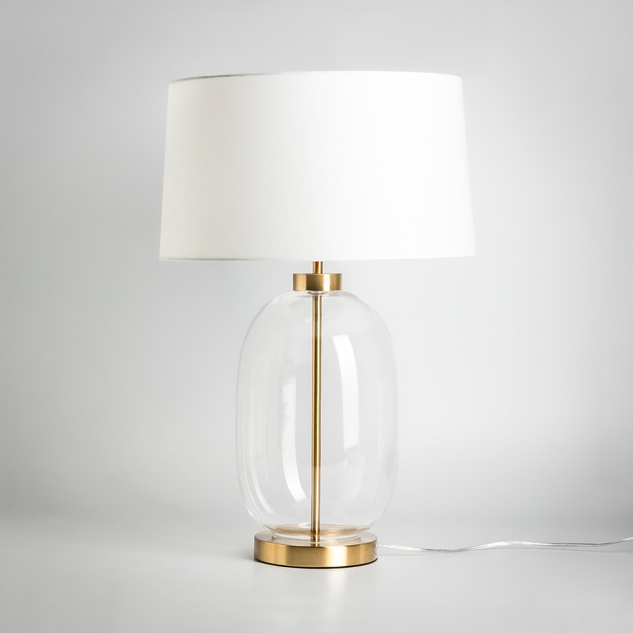 Lampa stołowa transparentna złota VAZE - 2