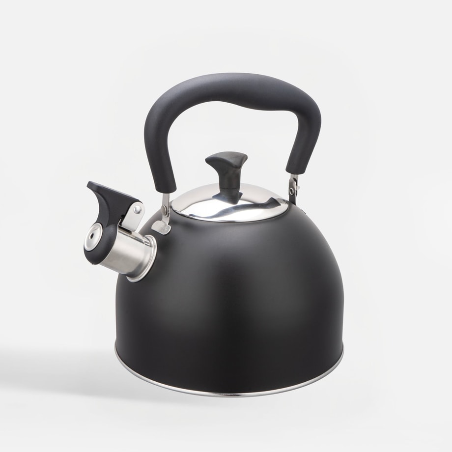 Czajnik na indukcję i gaz z gwizdkiem czarny 1,8 l - 1