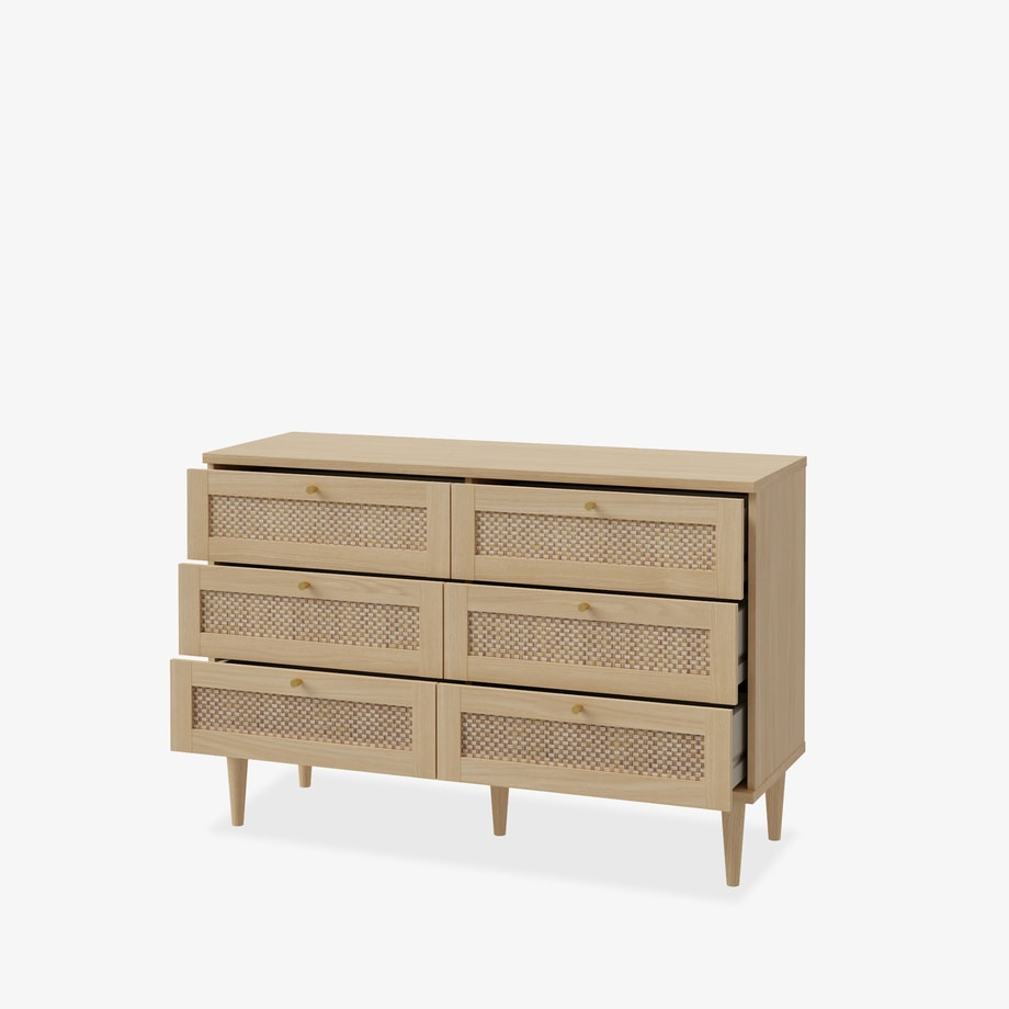 Komoda boho z 6 szufladami CALASETTA - 6