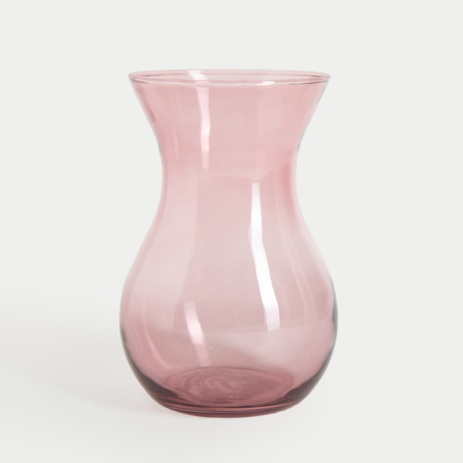 Wazon transparentny różowy ASTA 18 cm - 1