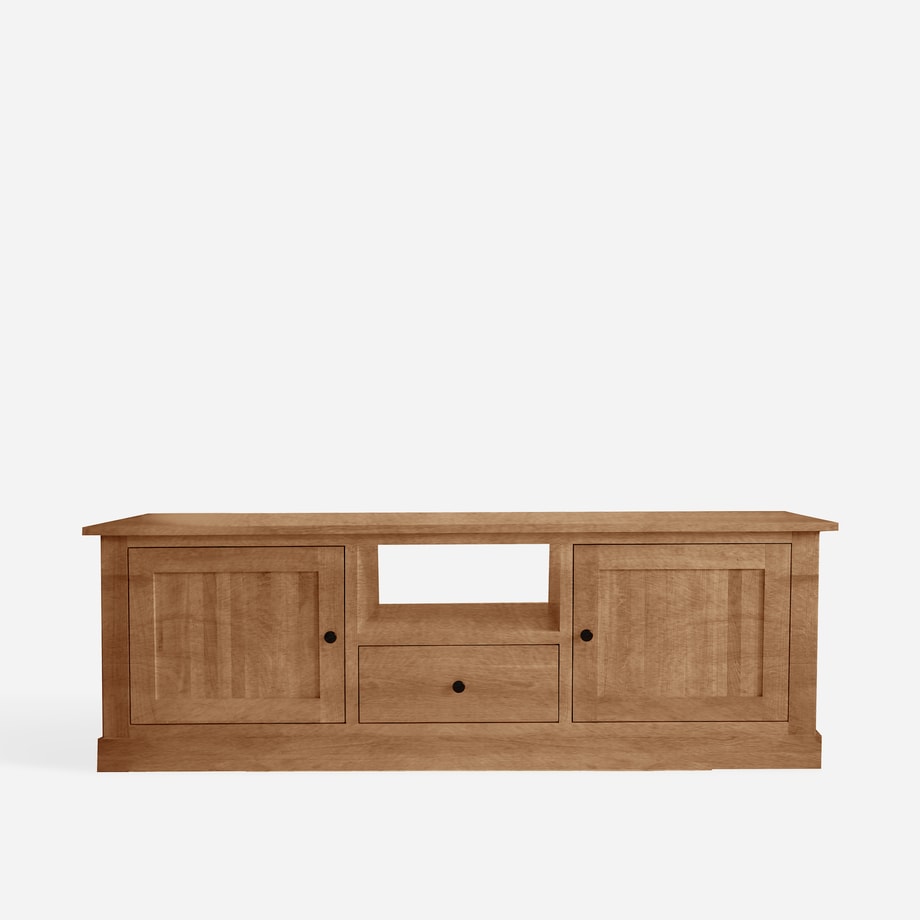 Szafka RTV z litego drewna PAOLA brzoza naturalna, 175 cm - 1