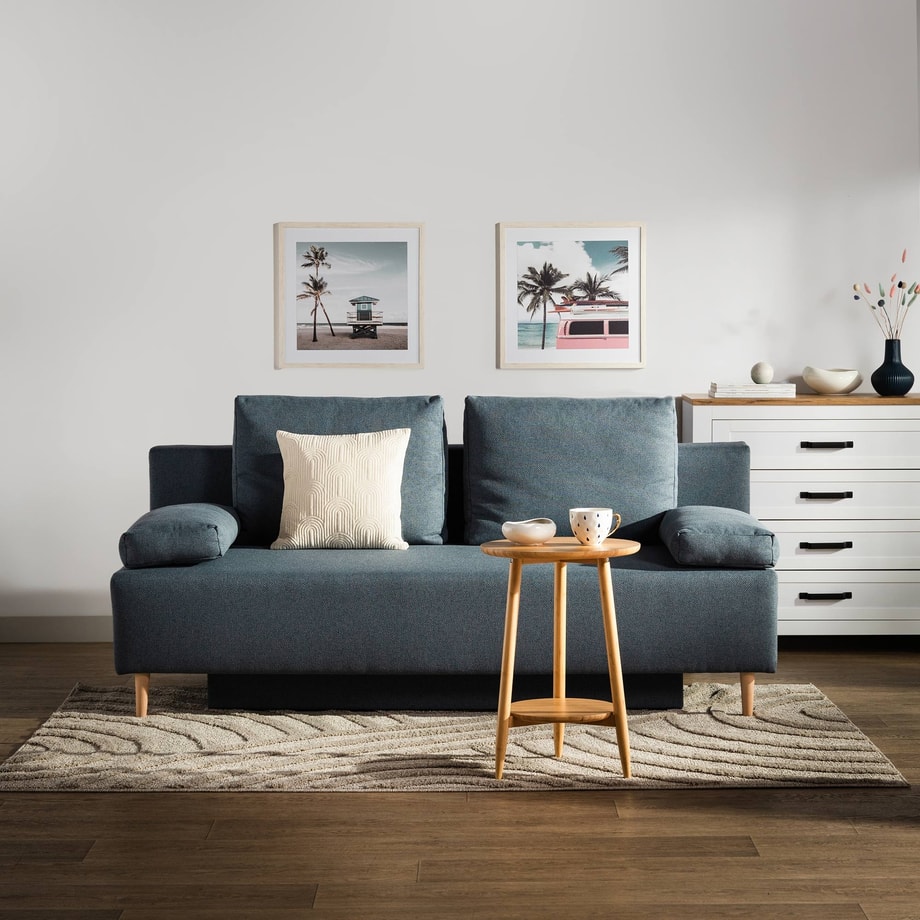 Sofa rozkładana niebieska TREVISO - 2