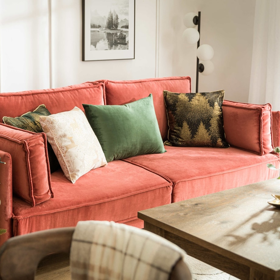 Sofa rozkładana na wysokich nóżkach ADELE - 3
