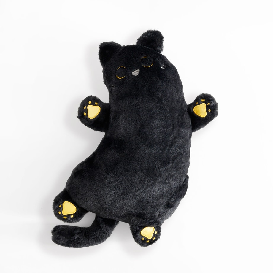 Poduszka przytulanka HUGGIE czarny kot 50x33 cm - 1