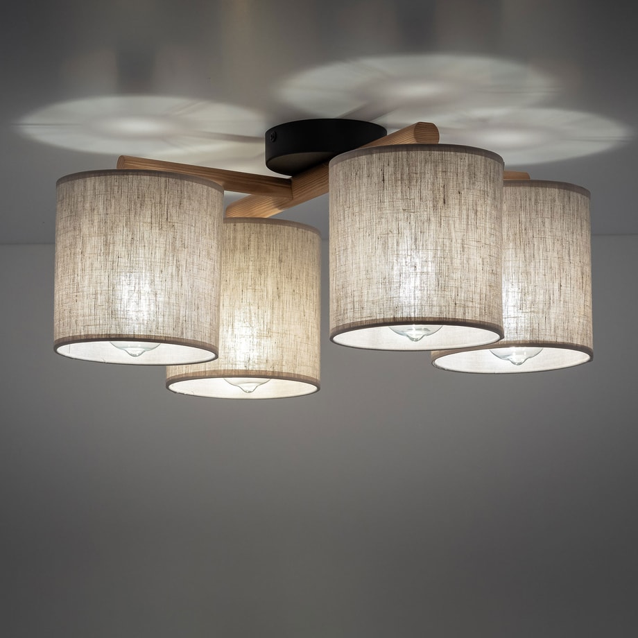 Lampa sufitowa szara DEVA NATURE IV - 2