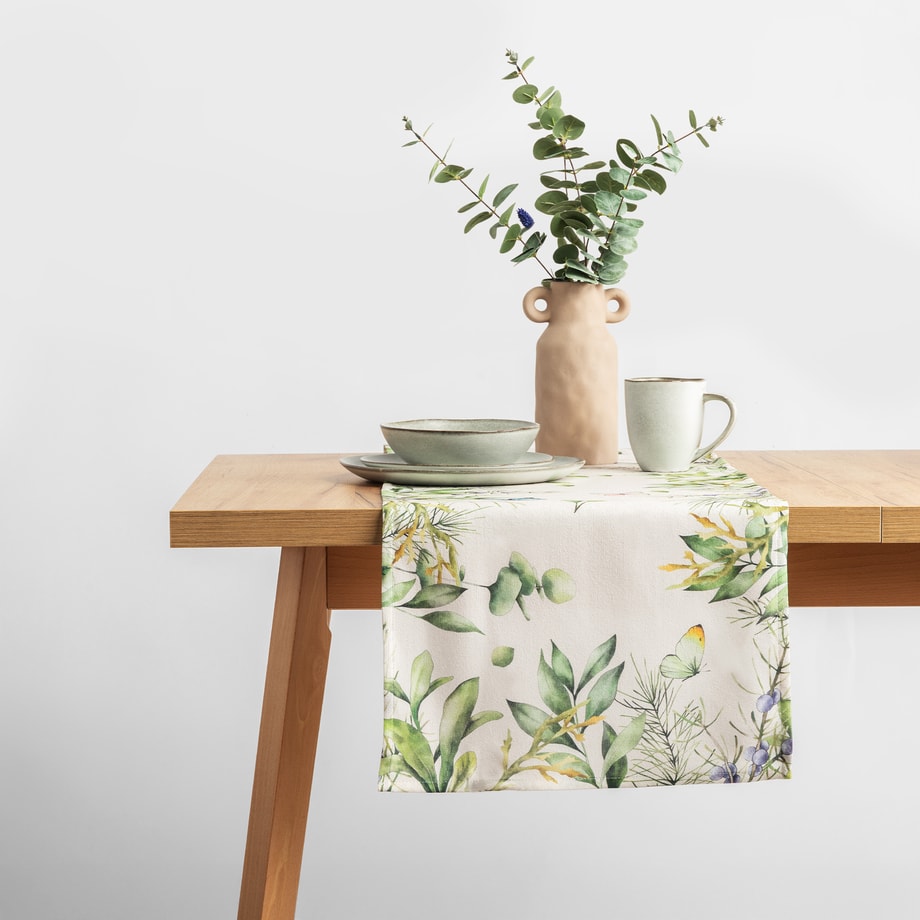 Bieżnik na stół, FLORES MOTYLE, 40x120 cm - 1