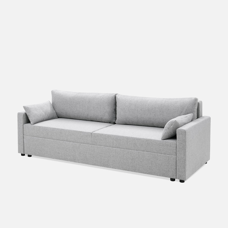 Trzyosobowa szara sofa