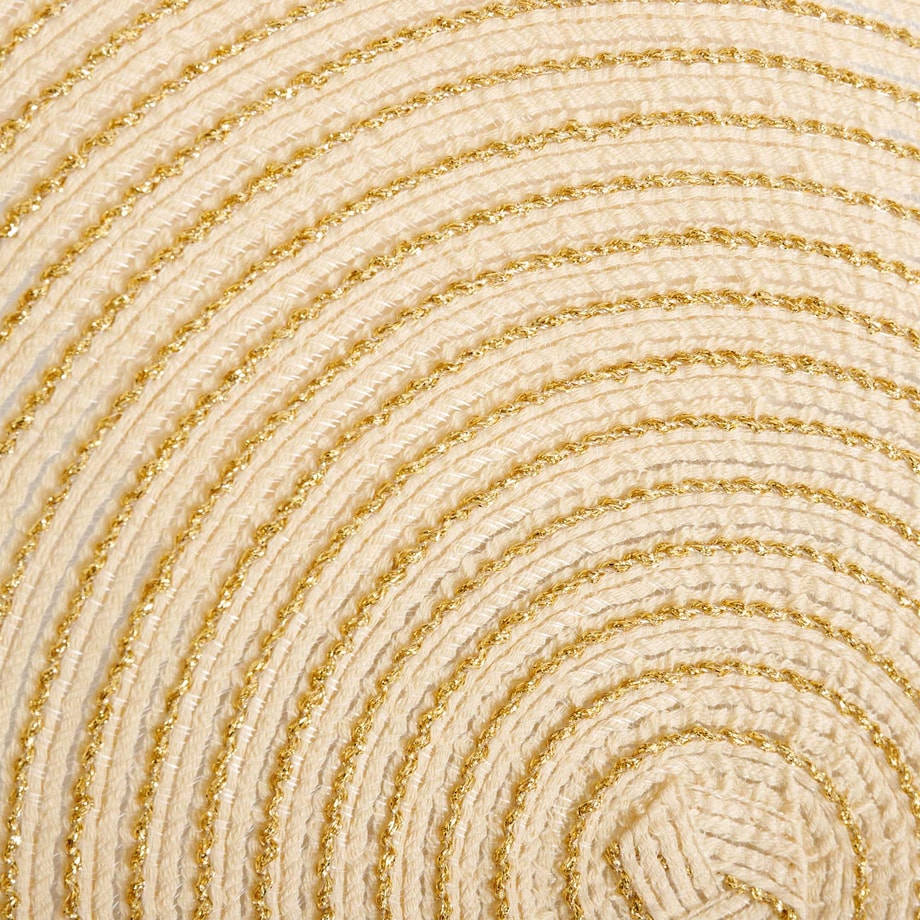 Podkładka 38 cm w kolorze żółto-złotym – przywołuje nastrój słońca i tworzy pogodny, dekoracyjny akcent.