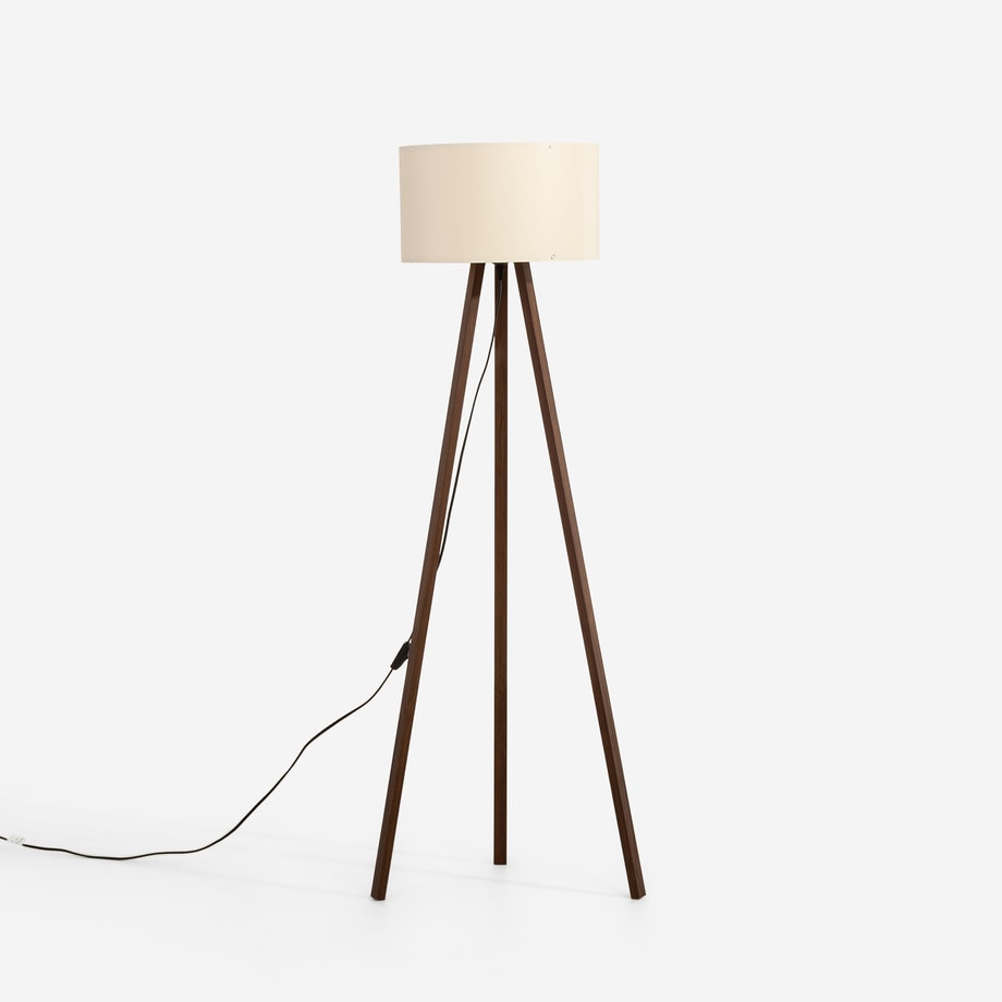Lampa podłogowa trójnóg orzech kremowa PIKO - 1