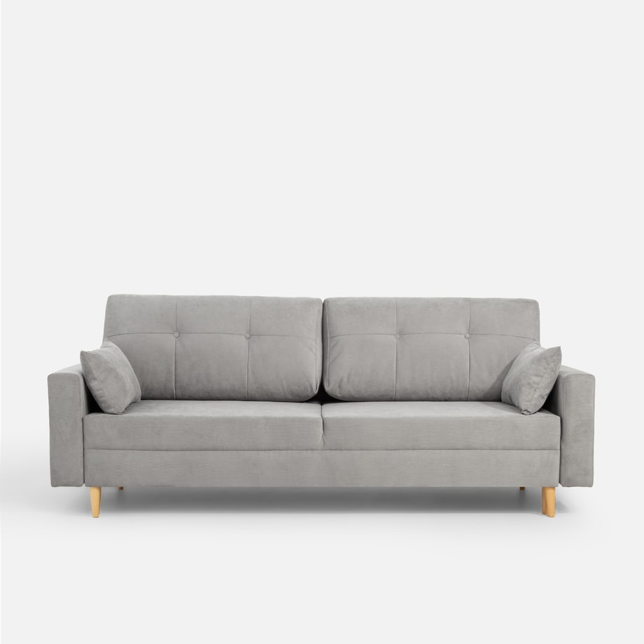 Sofa 3-osobowa rozkładana szara MOSKA - 1