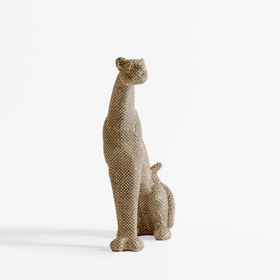 Figurka dekoracyjna złota PANTERA SIEDZĄCA 26 cm - 1