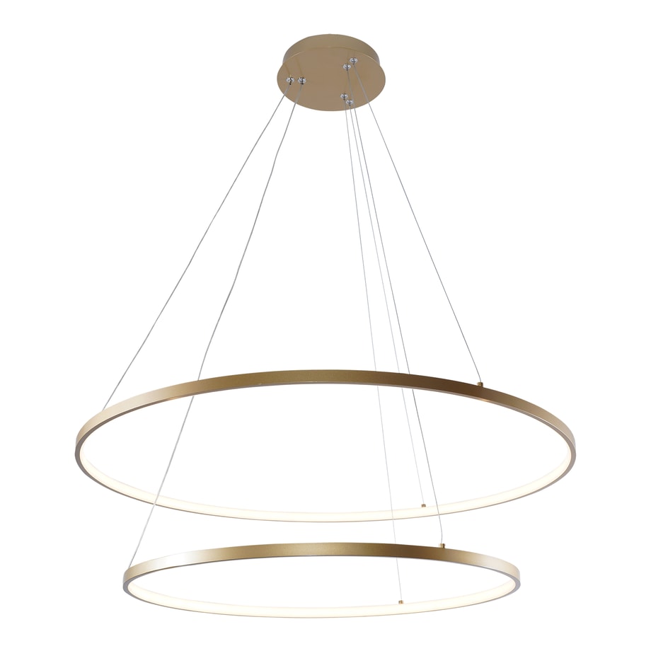 Lampa wisząca LED 2 pierścienie złota BRENO 80 cm - 1