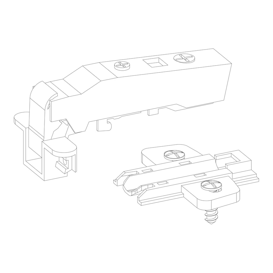 2 zawiasy INNER 95° do ramki aluminiowej czarne - 1