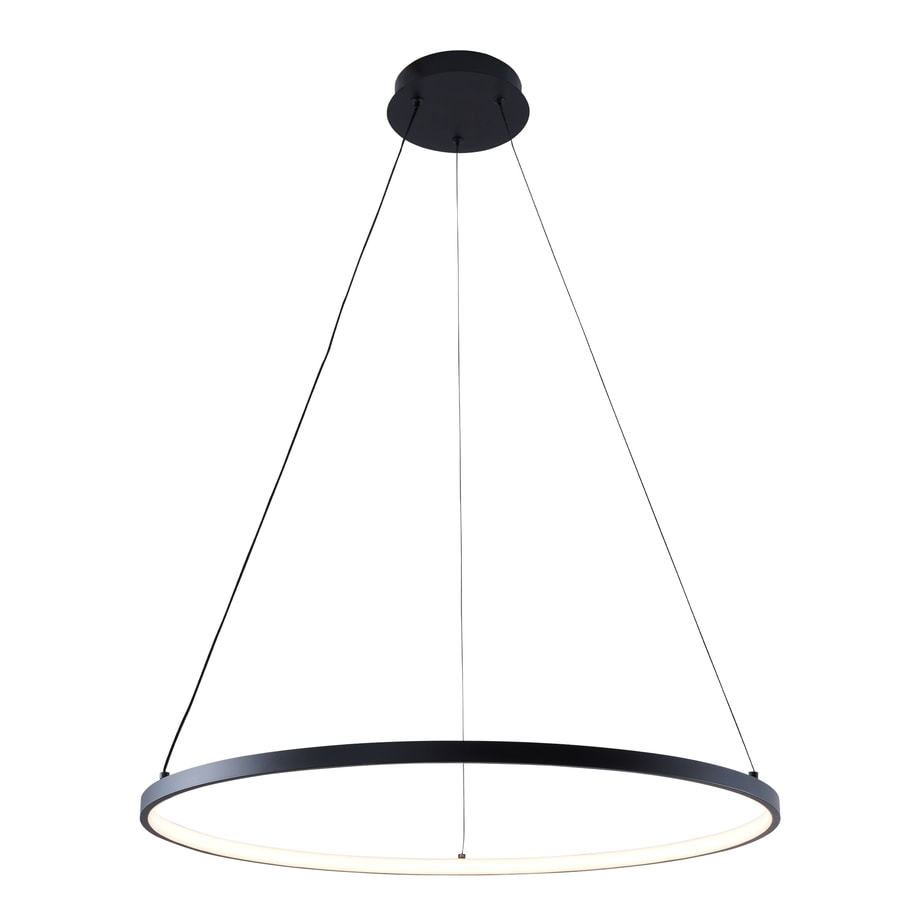 Lampa wisząca LED pierścieniowa czarna BRENO 60 cm - 1