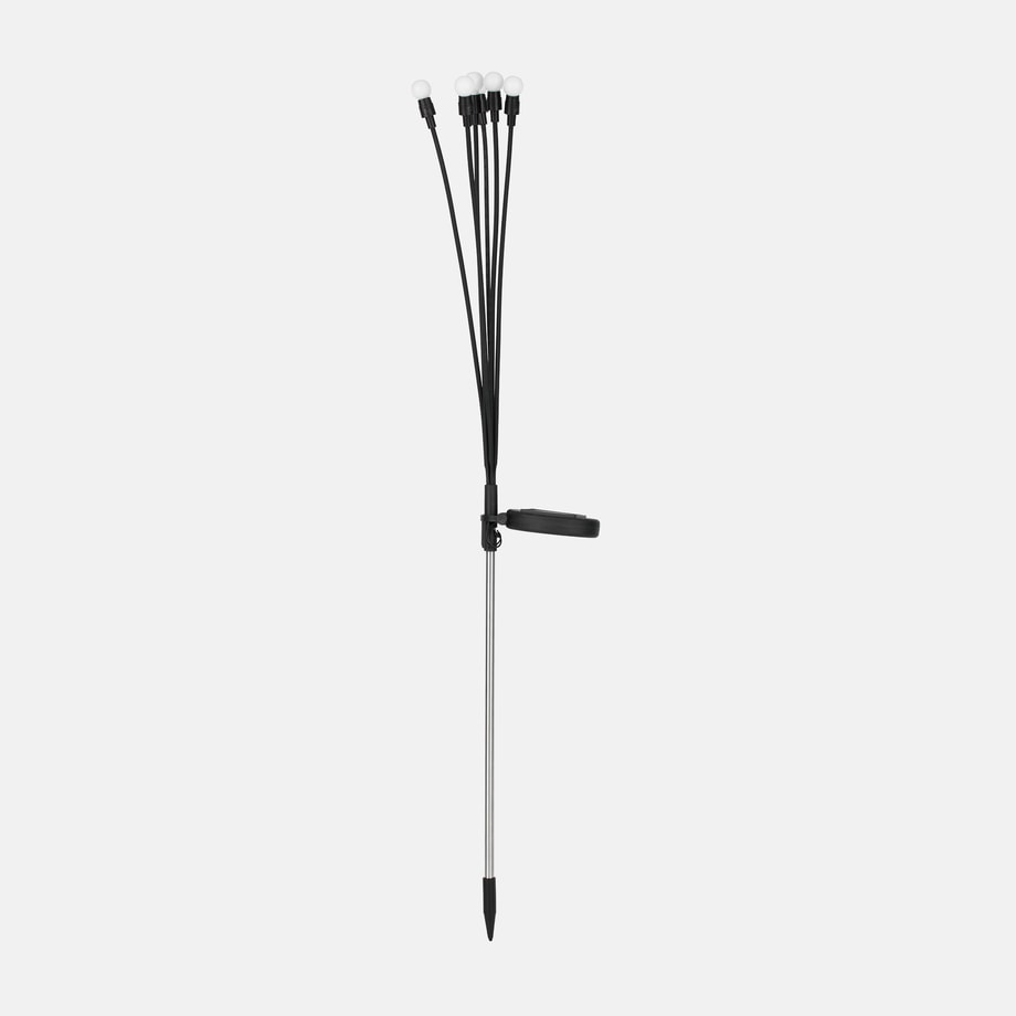 Lampa outdoorowa solarna LED IP44 czarno-srebrna - 1