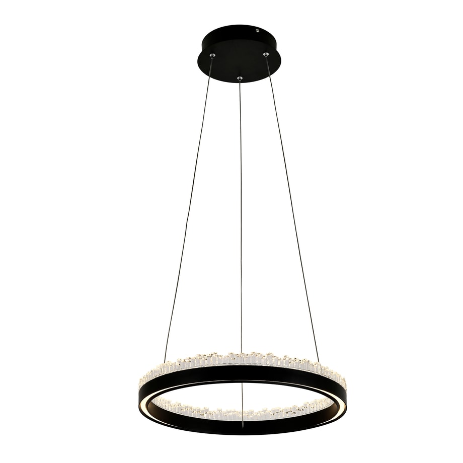 Lampa wisząca LED pierścieniowa czarna REGI 40 cm - 1