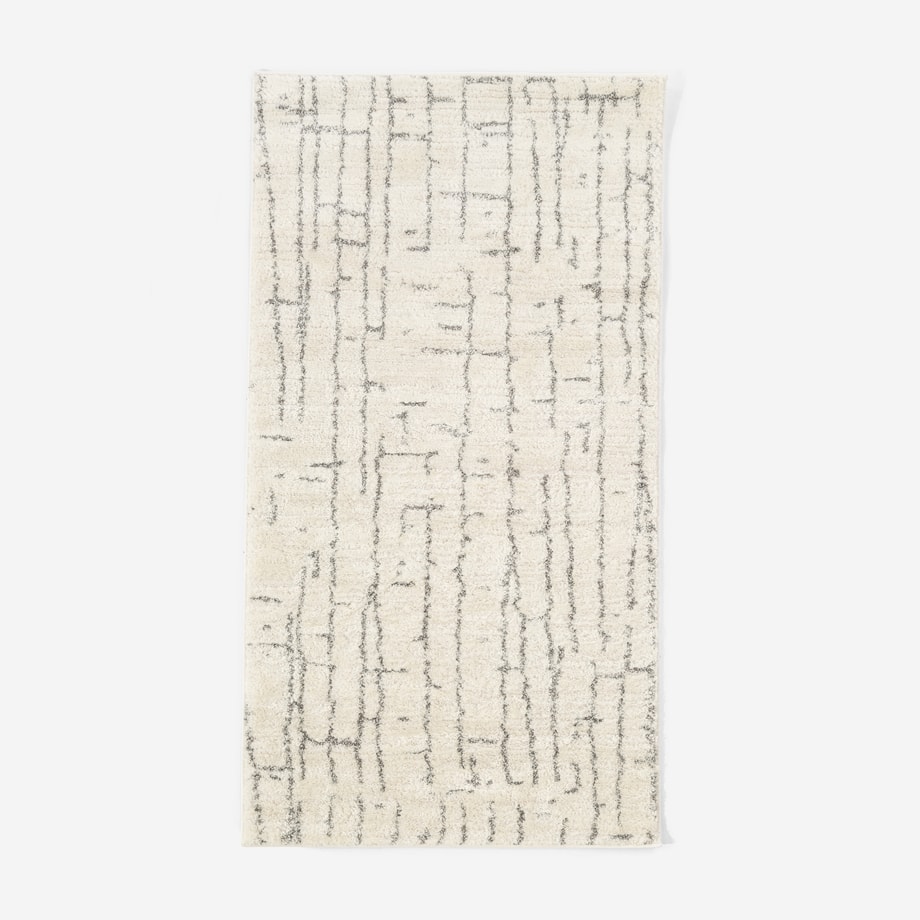 Dywan abstrakcyjny w linie LISA, kremowy, 80x150 cm - 1