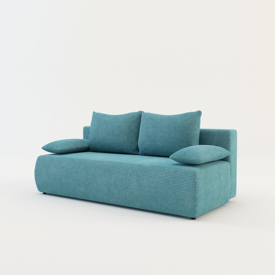 Sofa sztruksowa turkusowa LIBIA - 3