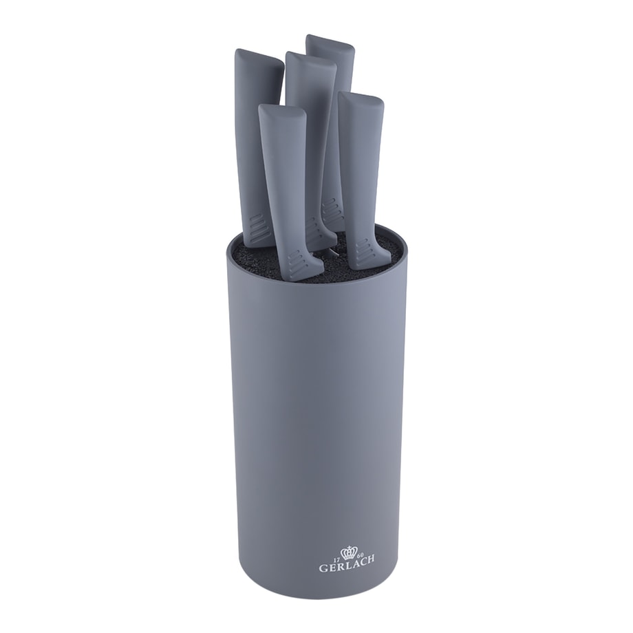 Noże GERLACH SMART GREY zestaw 5 szt w bloku - 1