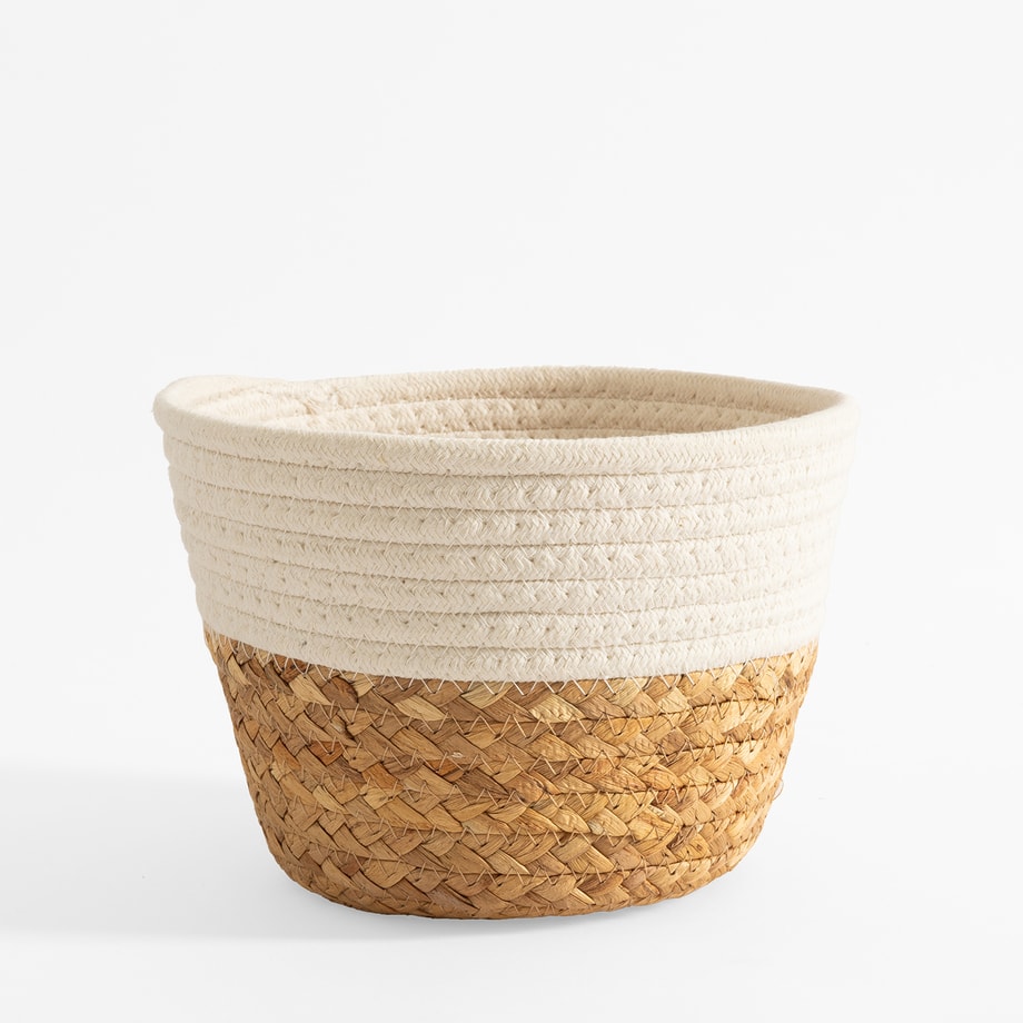 Kosz do przechowywania biały 21x15 cm - 1