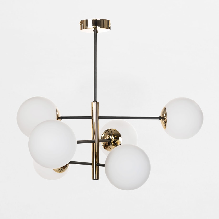 Lampa wisząca kule czarno-złota AURORA - 1