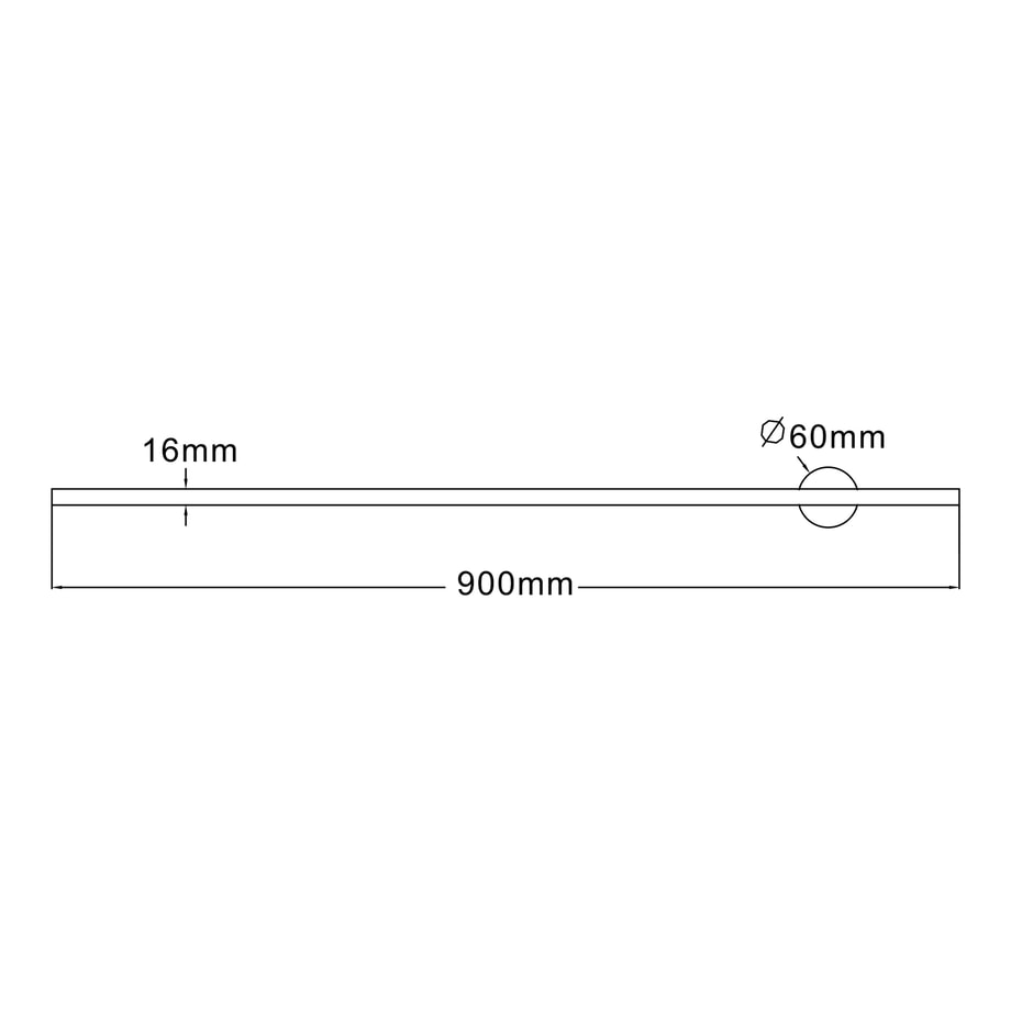 Kinkiet LED 12W czarny TROY 90 cm - 3