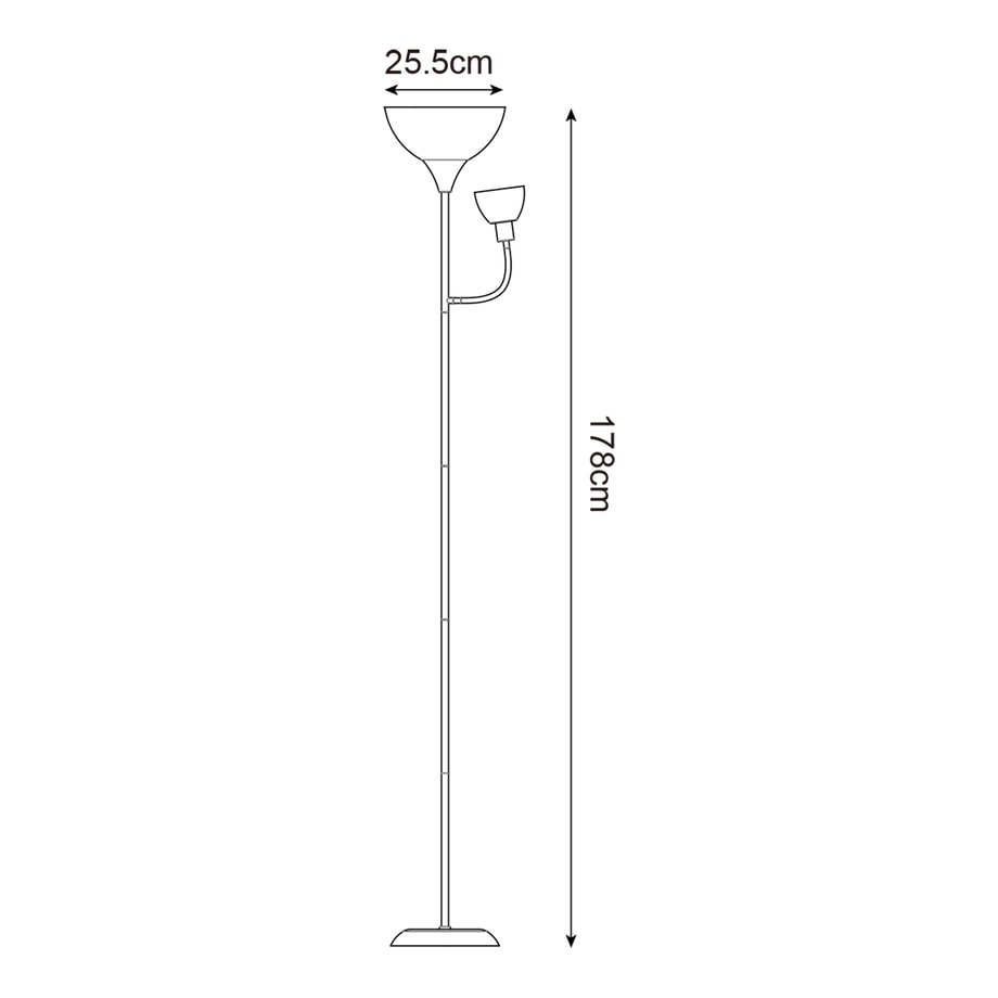 Lampa podłogowa srebrna PESO - 7