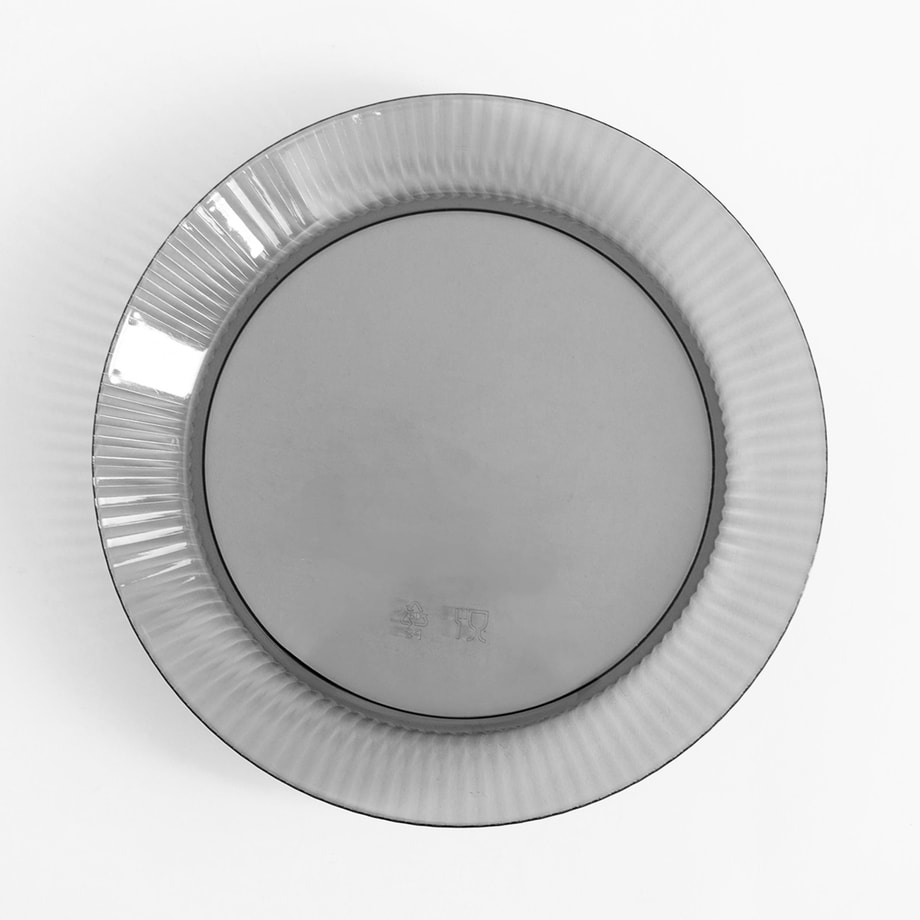 Talerz plastikowy szary 23 cm - 1