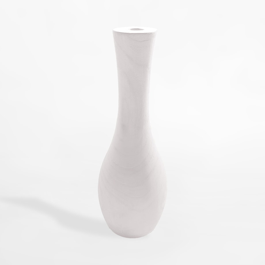 Wazon drewniany biały 44 cm - 1
