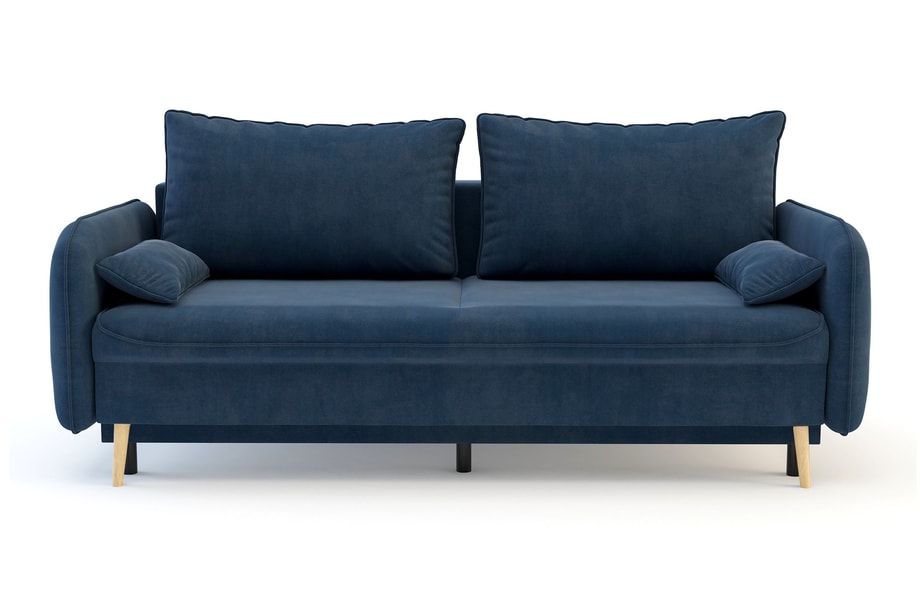 Sofa granatowa VAMOS nóżki buk - 1