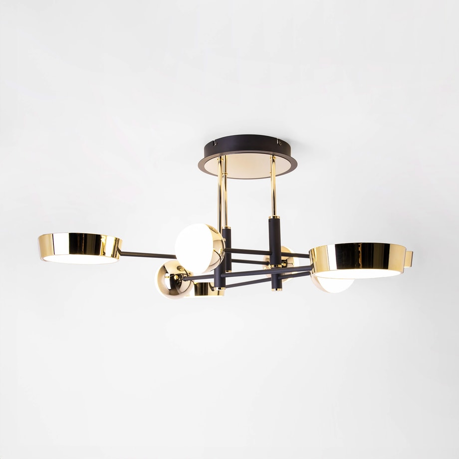 Lampa sufitowa LED LARA czarno-złota - 1