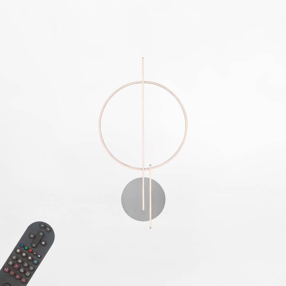 Kinkiet LED RGB Wi-Fi stalowy Q-ARKOA z pilotem - 1