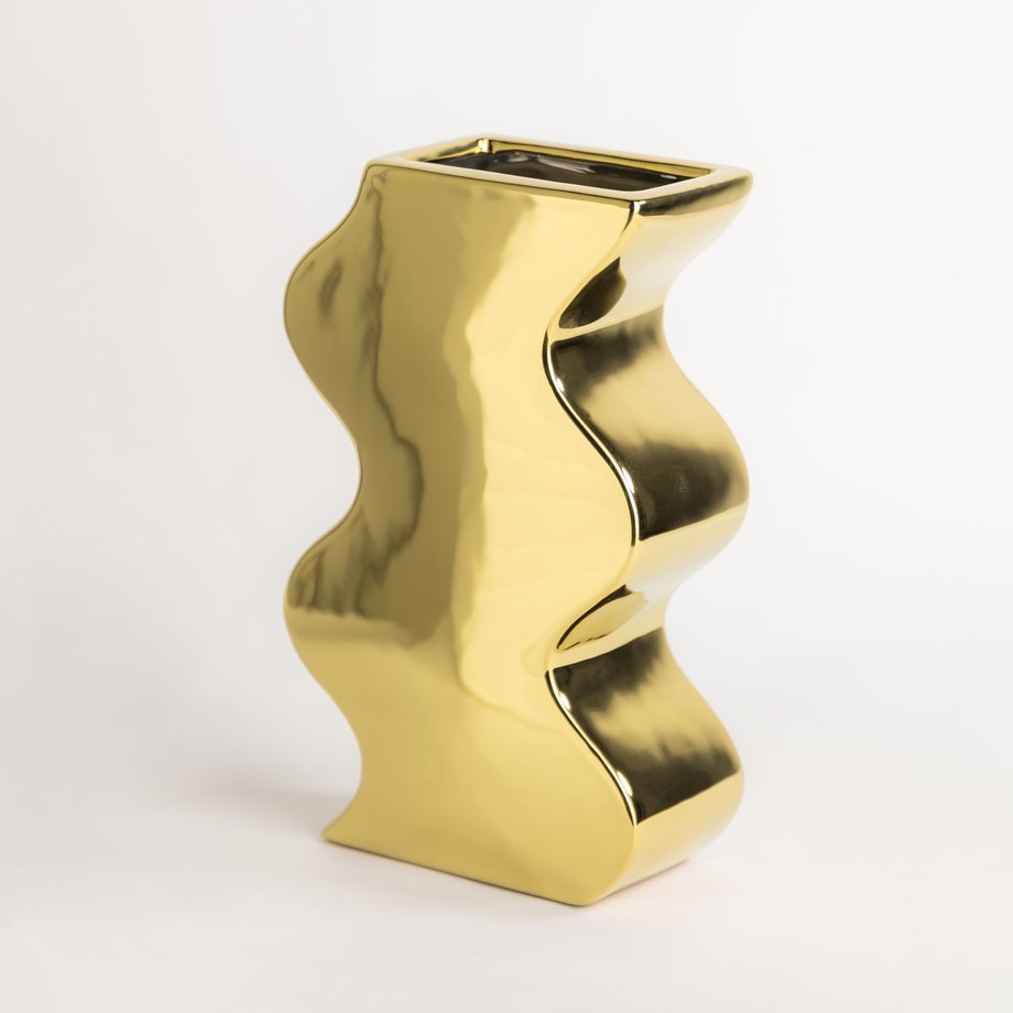 Wazon geometryczny złoty 25 cm - 1