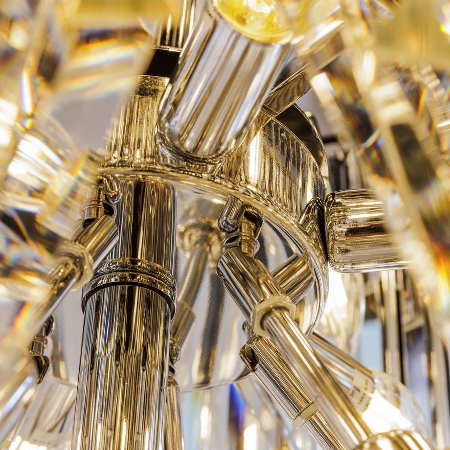 Lampa wisząca do salonu glamour chrom LUXE 160 cm - 3