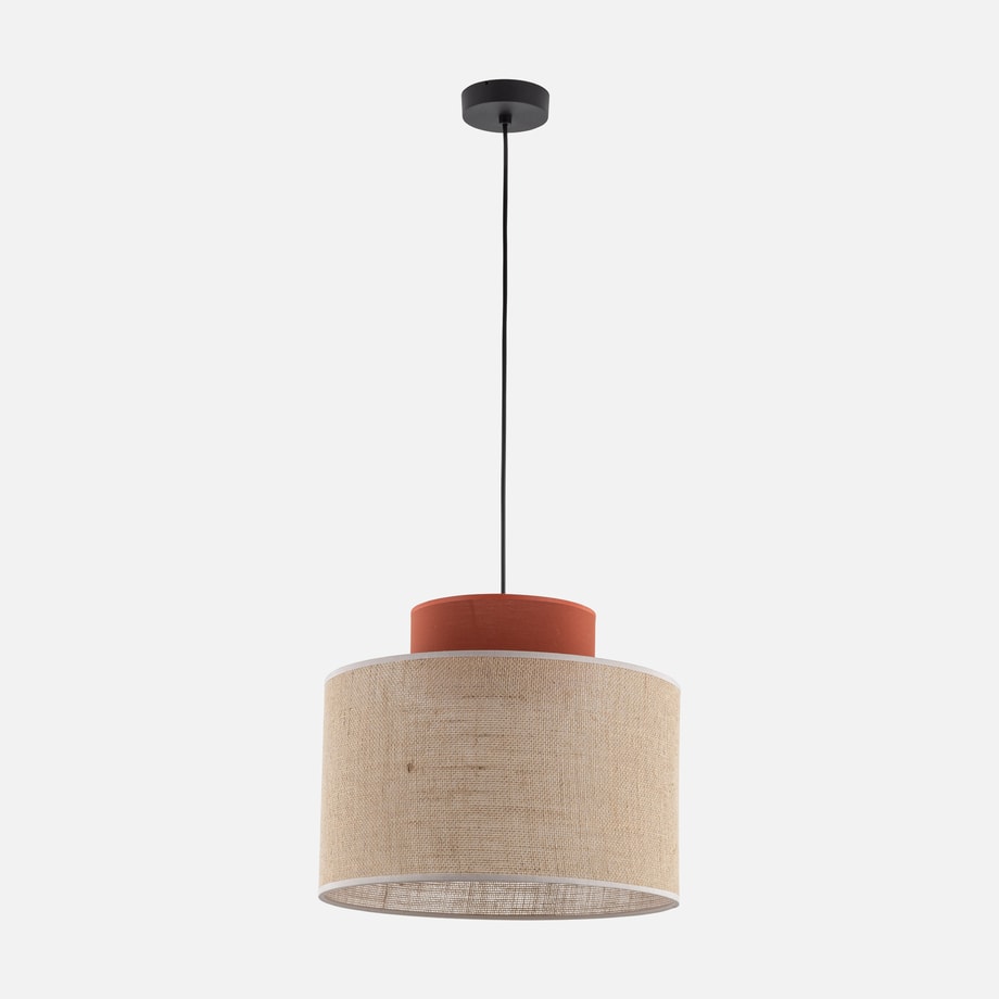 Lampa wisząca abażur DUO JUTA BROWN - 1