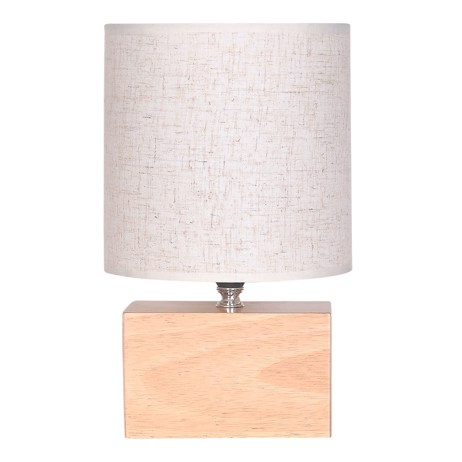 Lampa stołowa bambusowa abażur brązowy 29 cm - 1