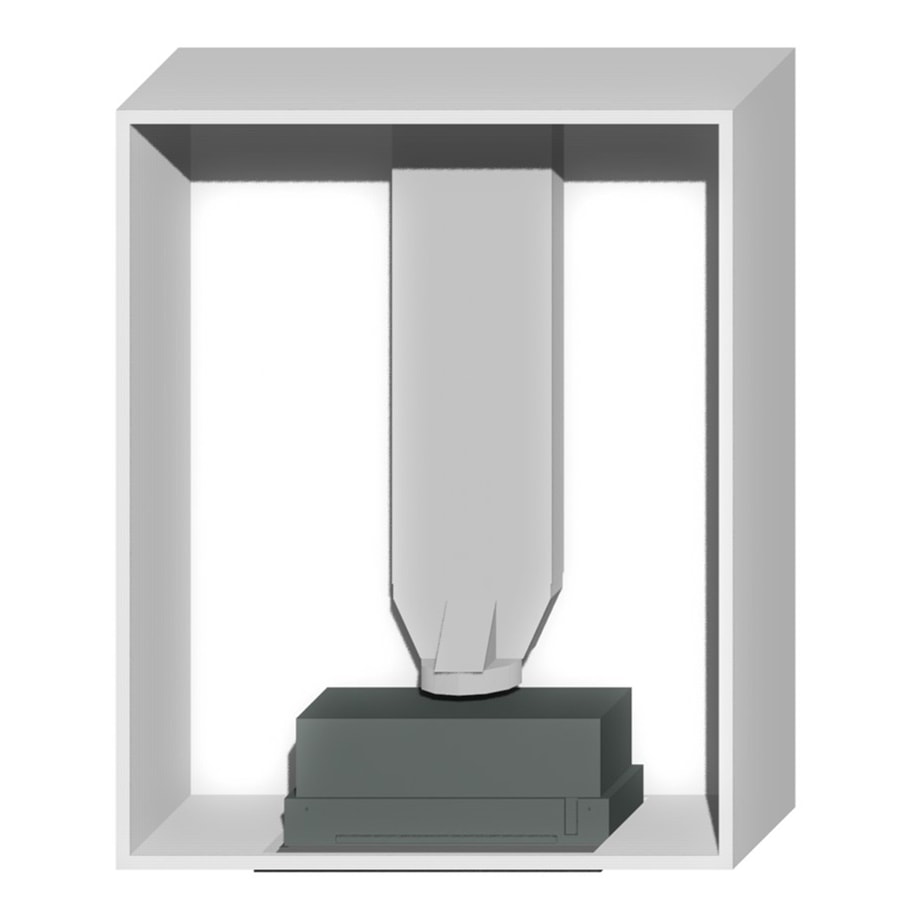 Korpus QUBIK 80x98,5 biały z okapem ERA C IX/A/52 - 1