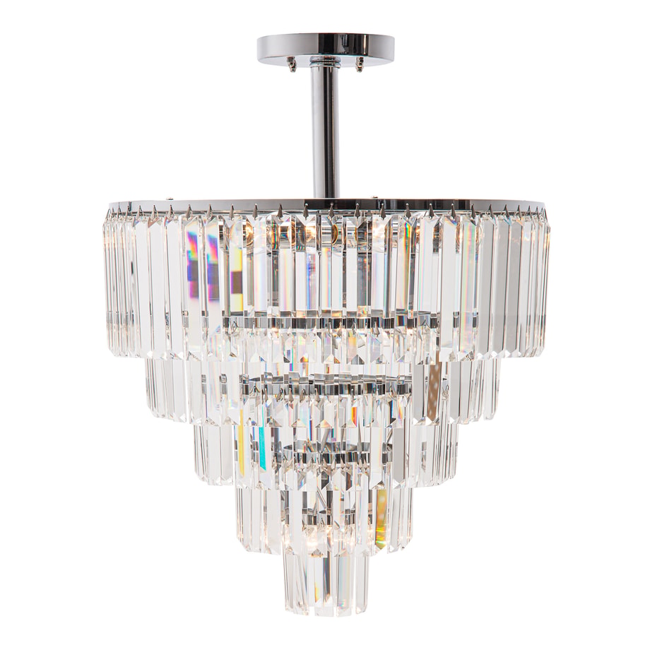 Lampa sufitowa glamour chrom AMEDEO 50 cm - 1