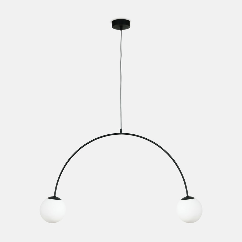 Lampa wisząca 2 kule czarna NOVA - 1
