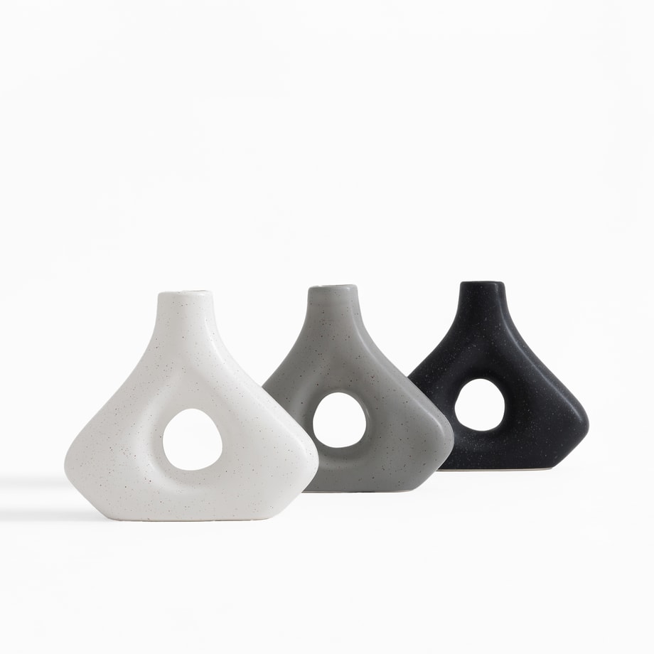 Wazon geometryczny szary 20 cm - 5