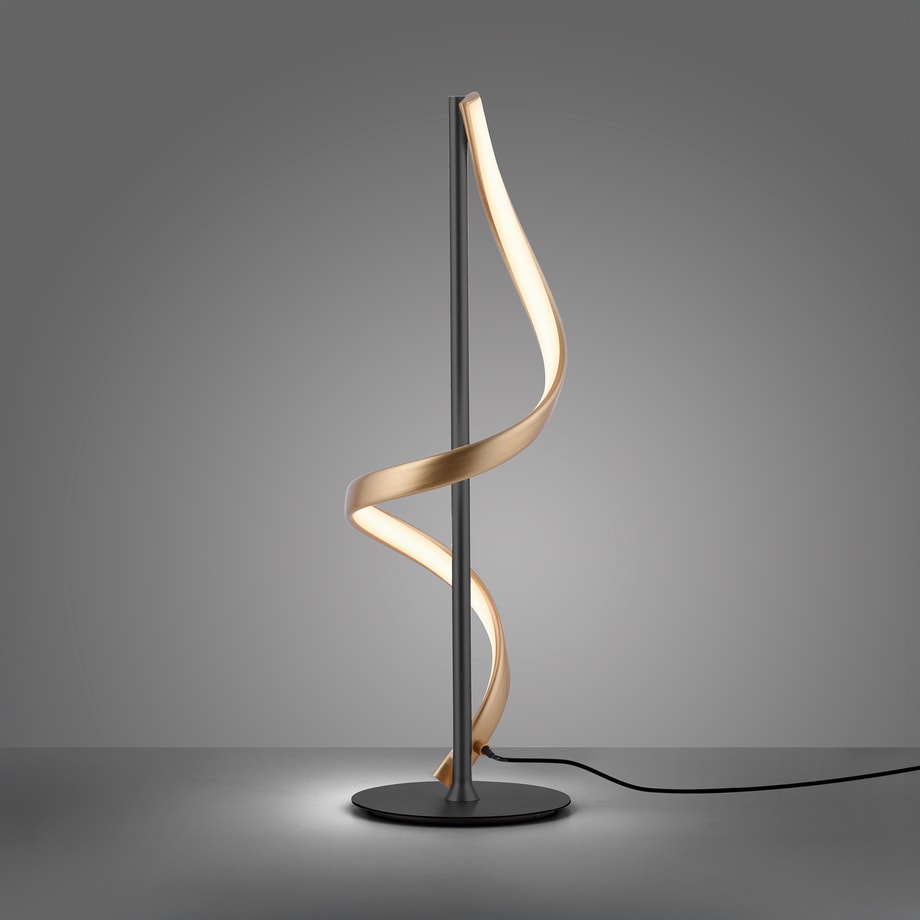 Lampa stołwa LED Wi-Fi czarno-złota Q-SWING z pilotem - 2