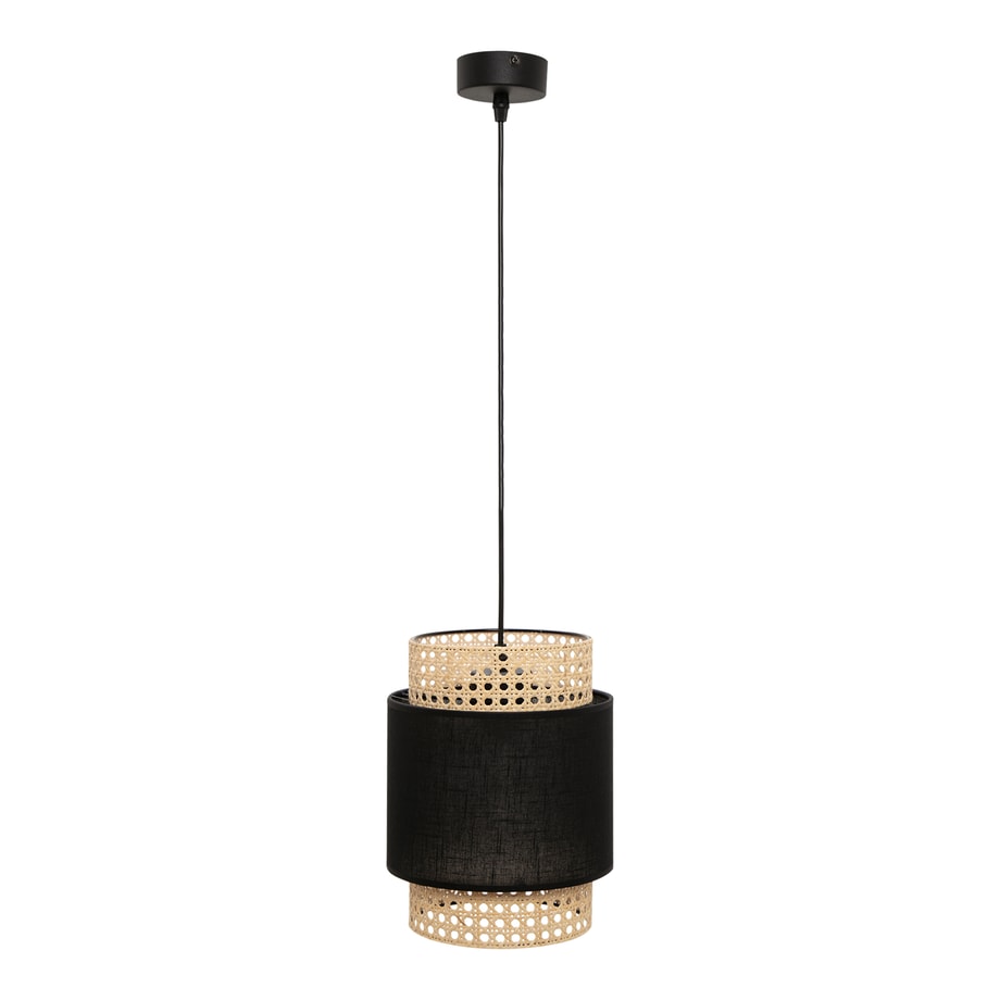Lampa wisząca rattanowa czarna BOHO 20 cm - 1